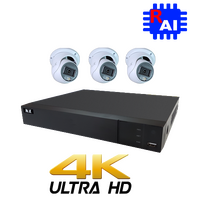 NYX 4 channel 3 camera CCTV kit